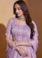 Elegant Looking Light Purple Colour Lehenga Choli